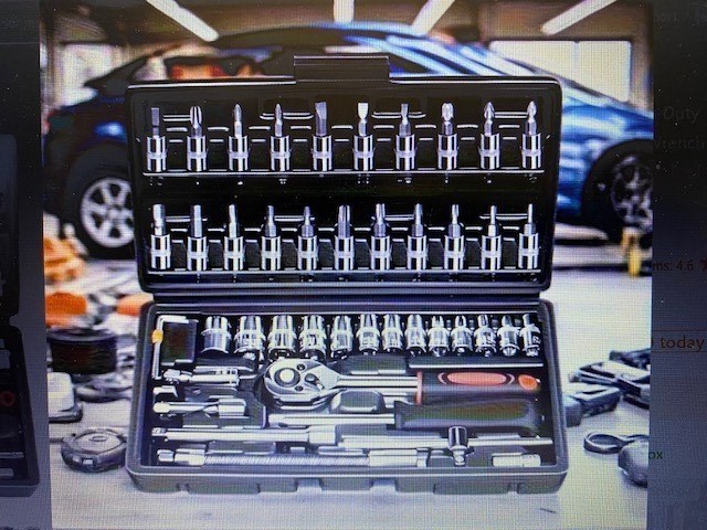 Events Viewbid - 46 Ratchet Wrench Socket & Bit Set In A Black Plastic ...