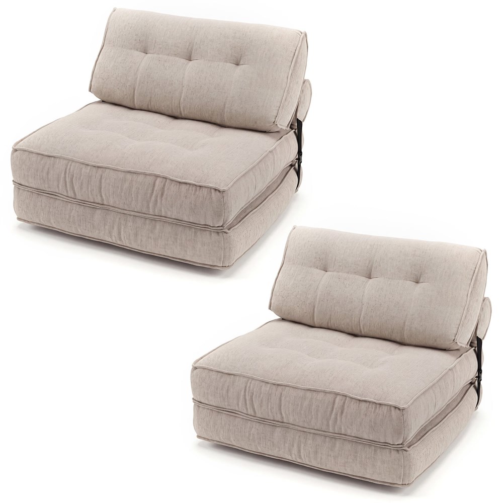 Events Viewbid - 3-in-1 Folding Sofa with Bolster and Convertible Bed ...