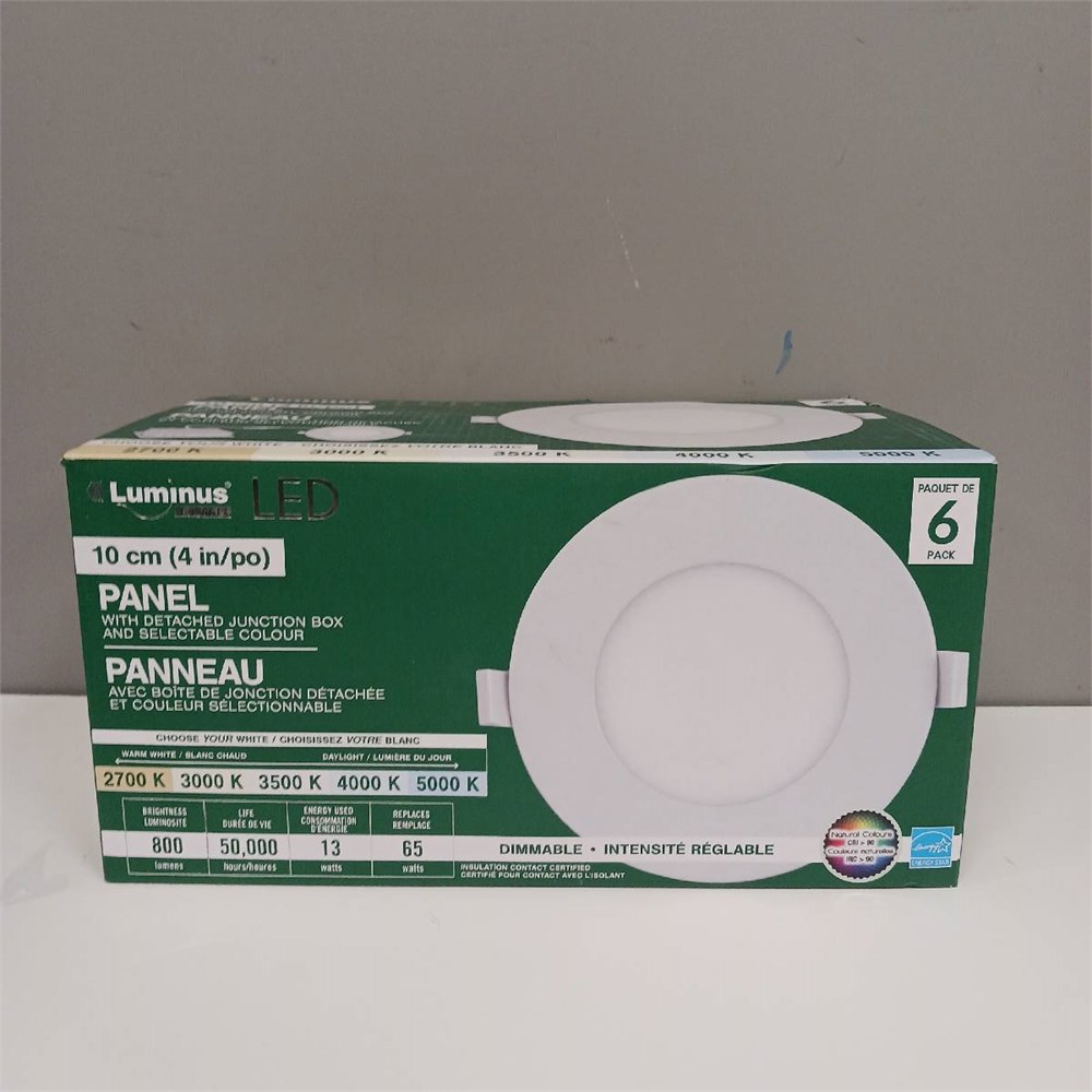 Luminous 4 Inch Led Events Viewbid - Luminus LED 4In Panel with Detached Junction Box and ...