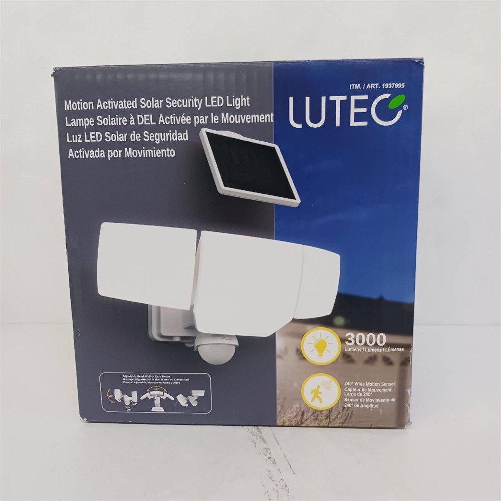 Events Viewbid - LUTEC Motion Activated Solar Security LED Light